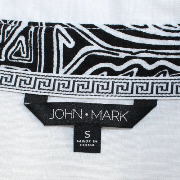John Mark White With Black & White Accent Long Sleeve Tunic, Size Small … - Picture 9 of 9
